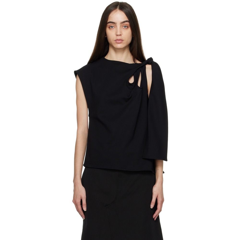 JW Anderson Cutout Asymmetric Tank Top Black Size 2 New With Tags